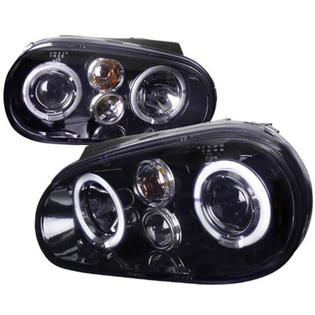 OVERTIME Projector Headlight Gloss Black Housing Smoke for 99 to 03 Volkswagen Golf, 10 x 19 x 22 in. OV2654240